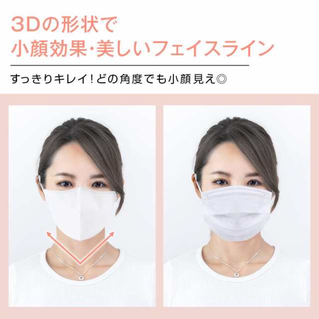 日本製 マスク 不織布 立体 10枚 3Dマスク 不織布 マスク 耳が痛くない